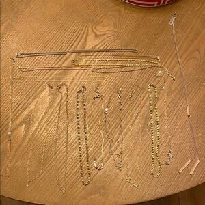 Lot of Dainty mixed metals wearable necklaces